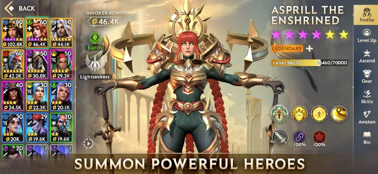 Summon powerful heroes
