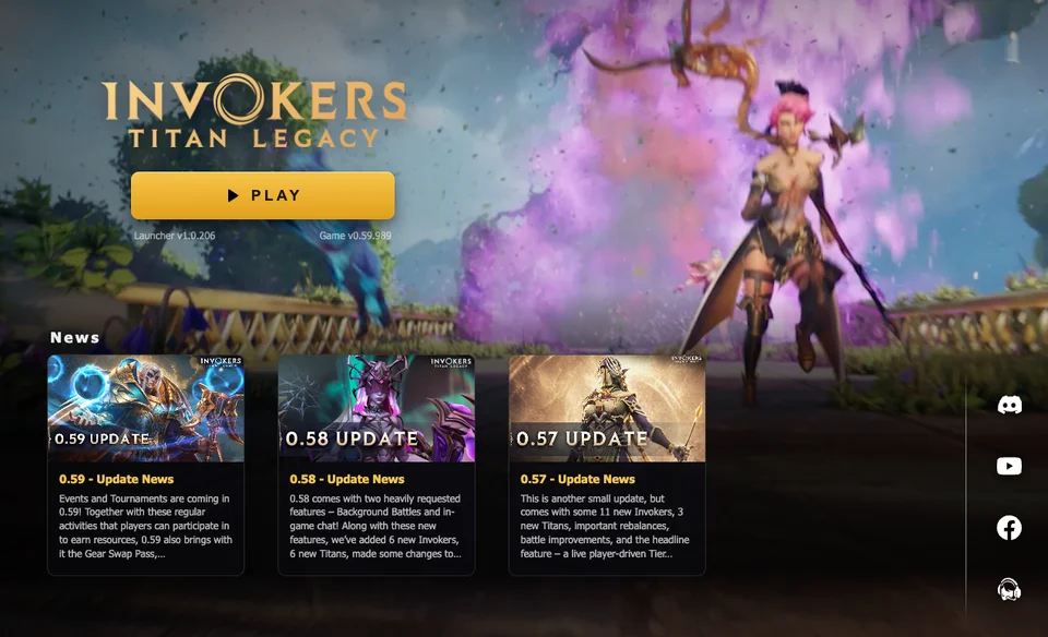 The Invokers Launcher on desktop