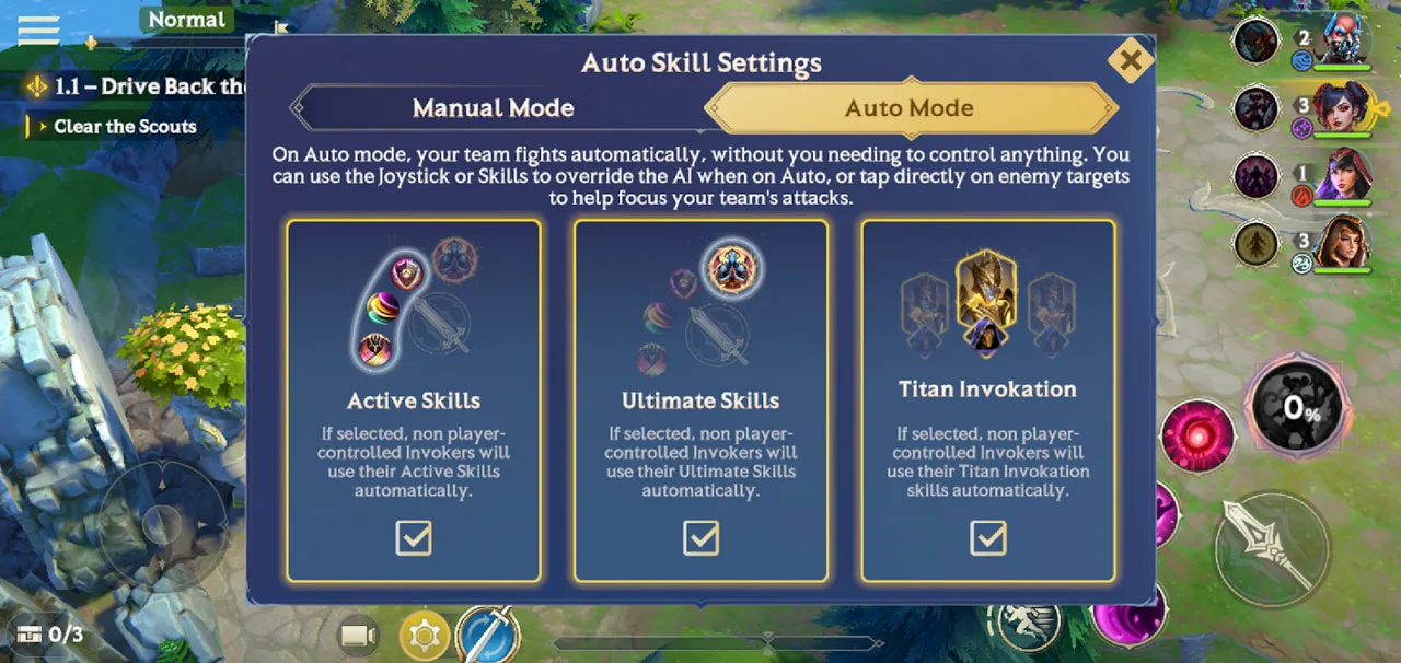 Battle and Combat – Auto Mode