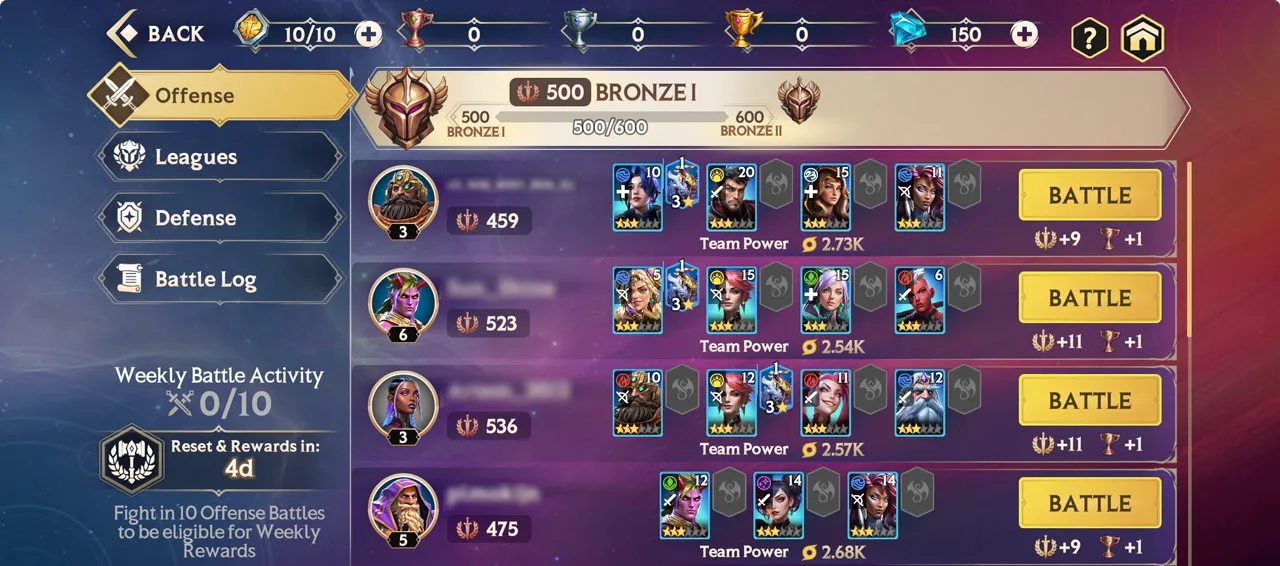Setting Up Your Arena Teams