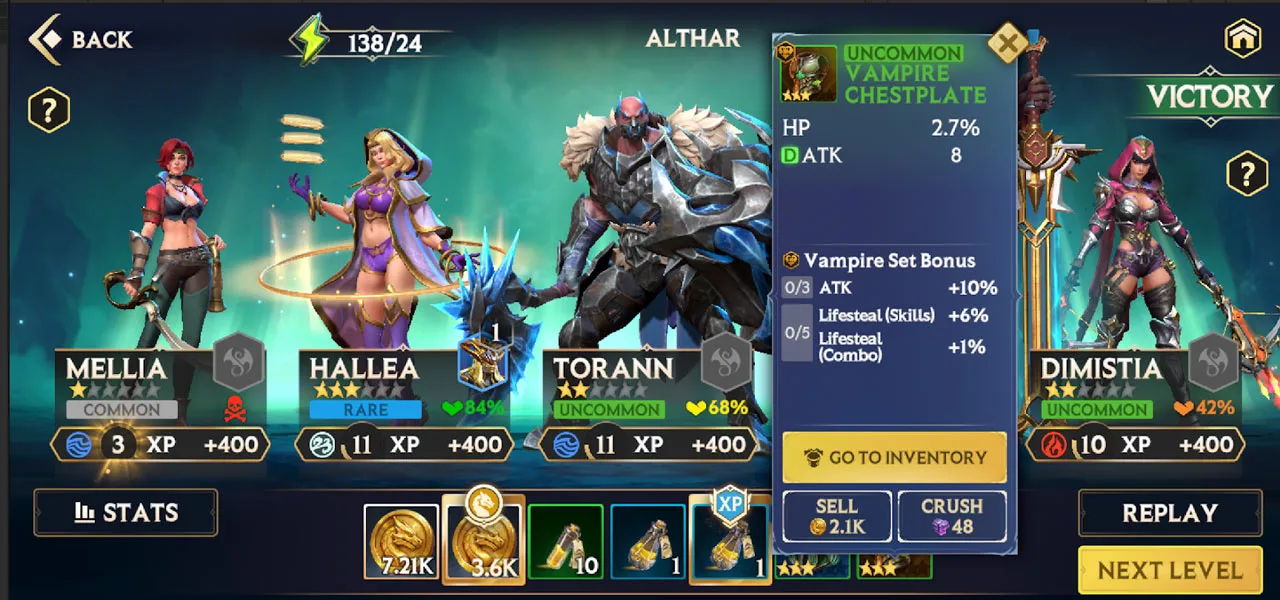 Crushing and Selling Relics