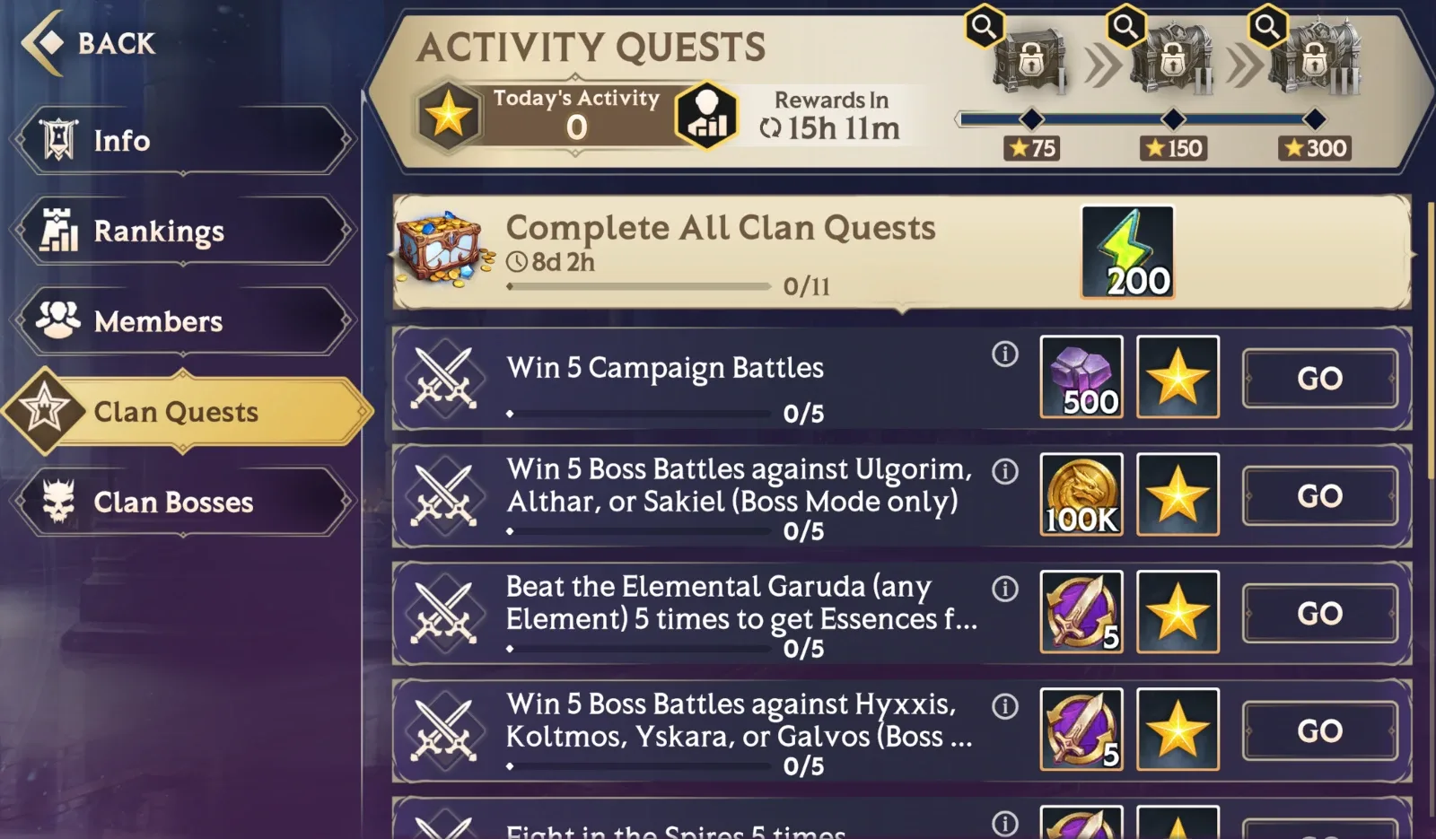 Clans – Clan Benefits