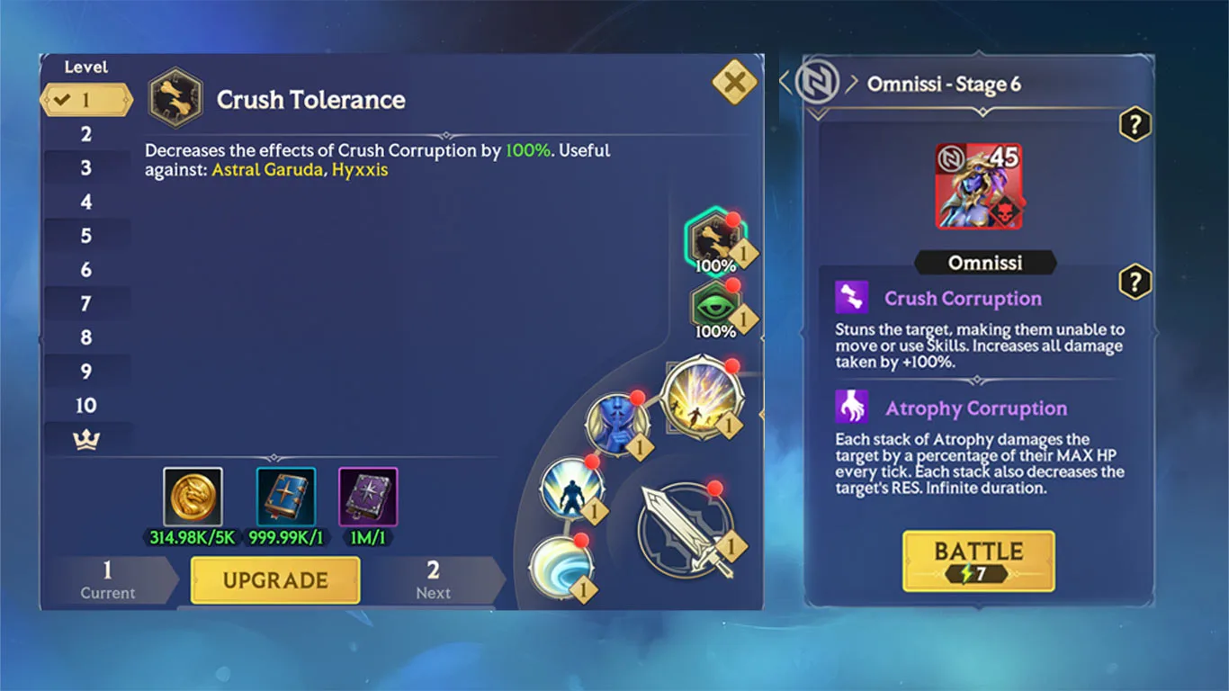 Corruptions and Tolerances – Matching Corruptions & Tolerances