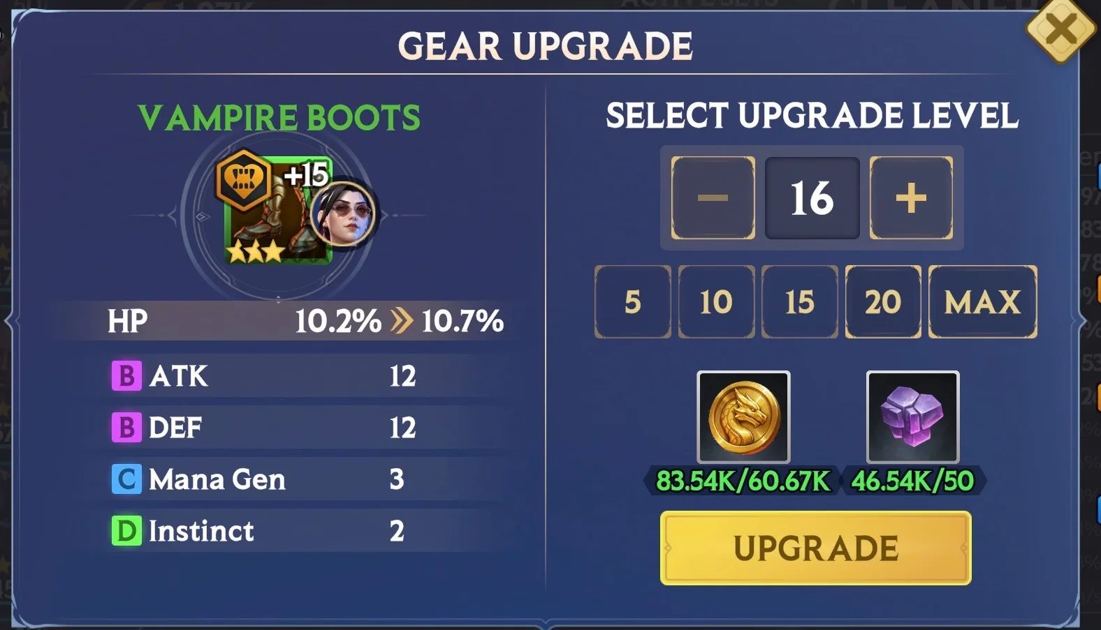 Relics – Stat Grades