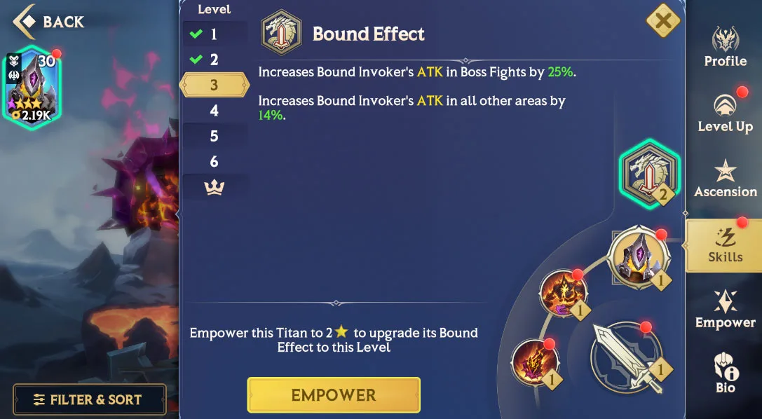 Titan Skills – Bound Effect
