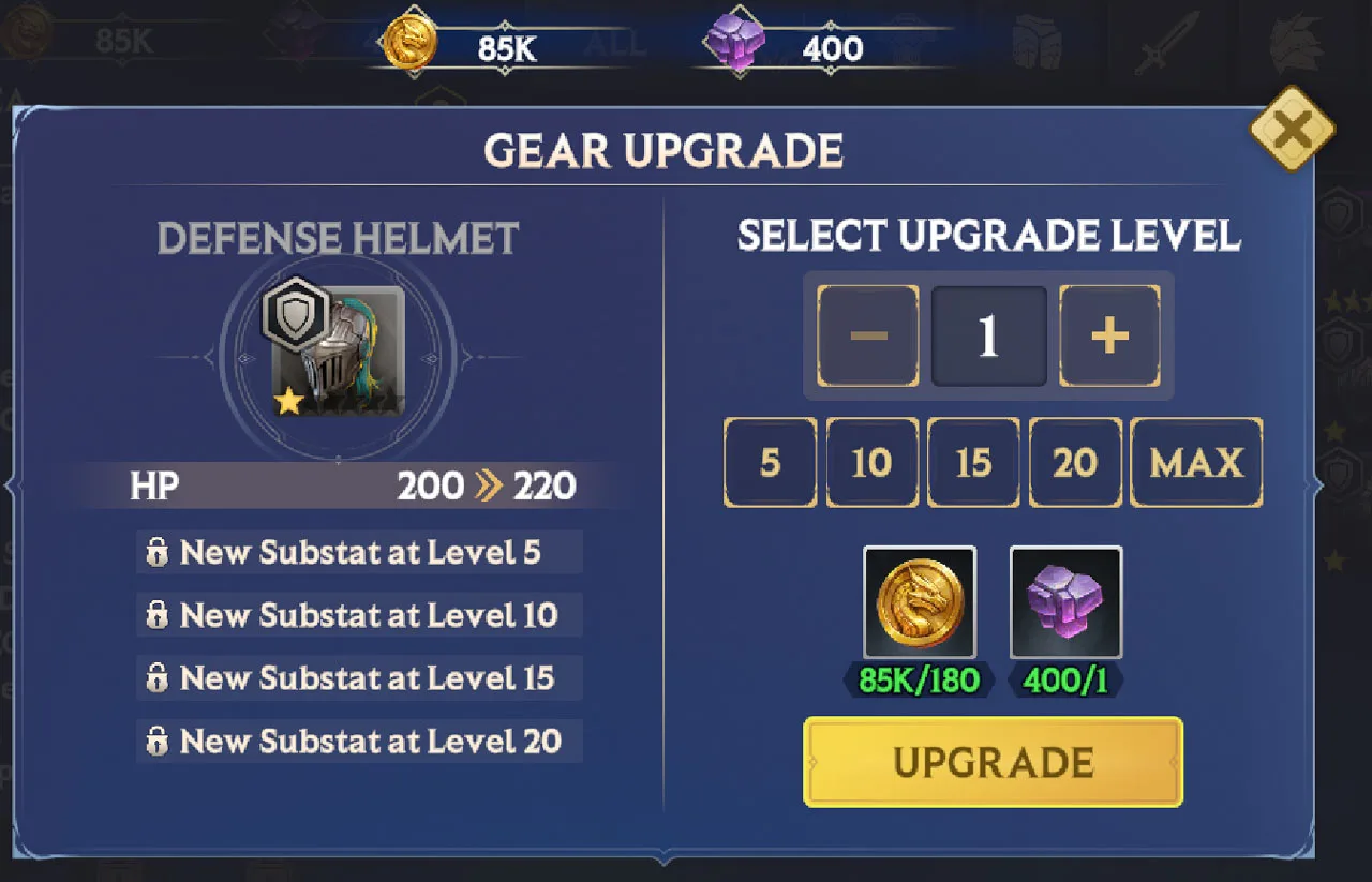 Upgrading Relics