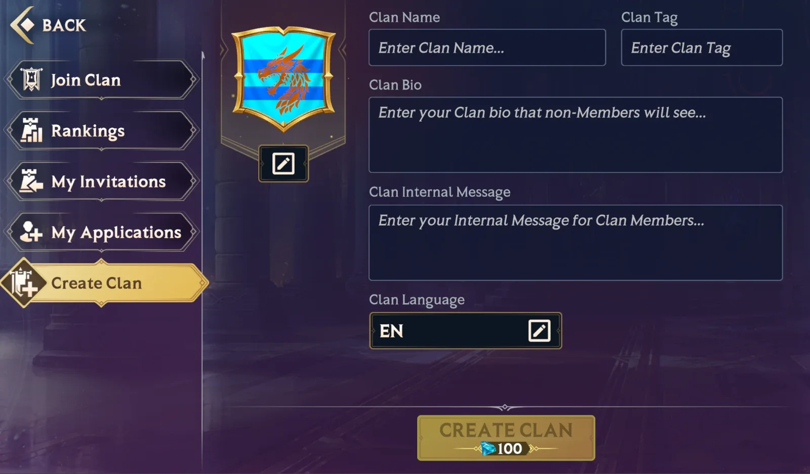 Clans – Creating A Clan
