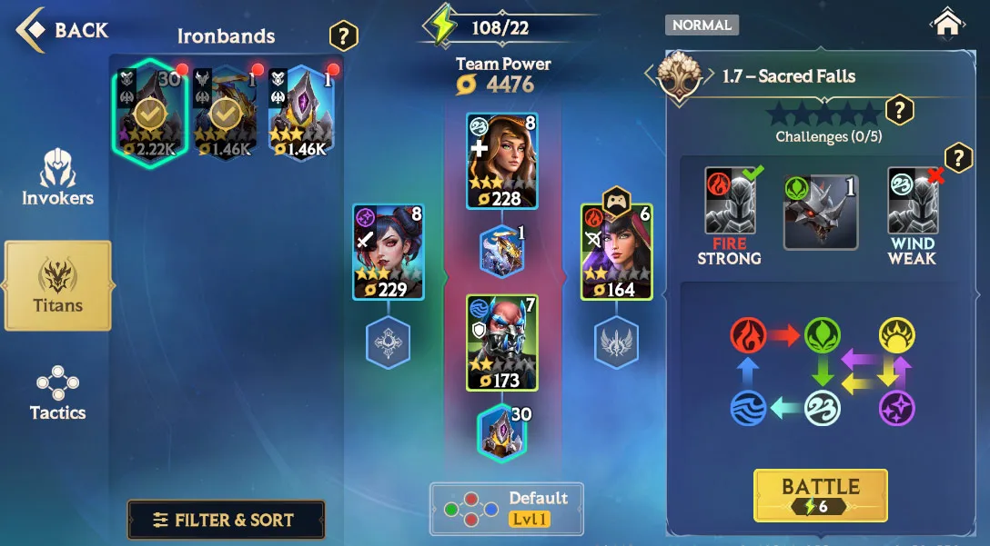 Titans Master Guide – Automatic Selection